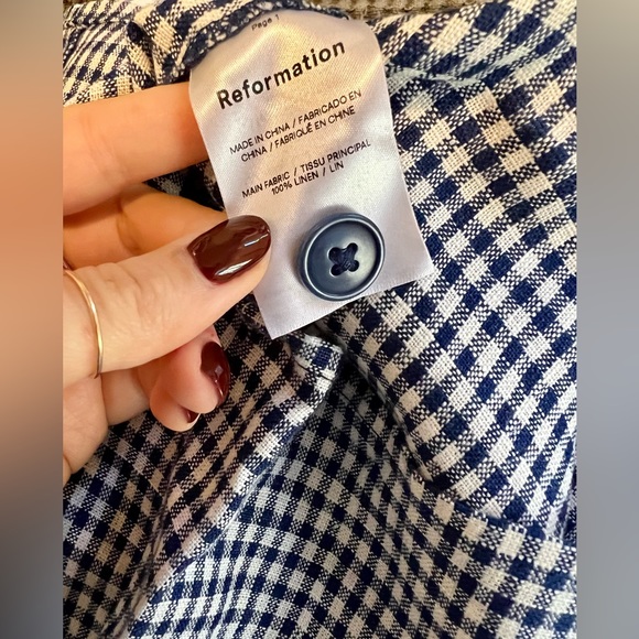 NWOT Reformation Vera Linen Skirt - Picture 7 of 9